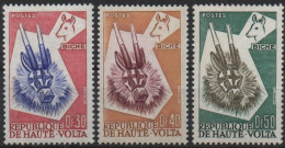 HAUTE-VOLTA  71 72 73 ** MNH Masque Mask Animal Phacochère 1960 - Haute-Volta (1958-1984)