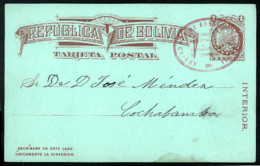 BOLIVIA. C.1890's. Superb "Sub.admin.de Totora In Red. Very Scarce. - Bolivia