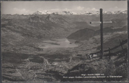 Schweiz - 6410 Rigi Kulm - Blick Gegen Goldau Lowerzersee - Schwyzer- Und Glarner Alpen - Gipfelkreuz - Nice Stamp 1950 - Vitznau