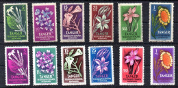 Tanger Beneficencia Series Nº Edifil 47/52 + 53/58 ** FLORES (FLOWERS) - Marruecos Español