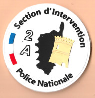 Ecusson PVC POLICE NATIONALE SECTION D INTERVENTION 2A CORSE BLANC - Police & Gendarmerie