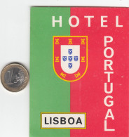 ETIQUETA - STICKER - LUGGAGE LABEL  PORTUGAL HOTEL PORTUGAL EN LISBOA - Hotel Labels