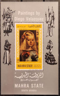 ADEN-MAHRA STATE-SOUTH ARABIA- OBRAS DE  DIEGO VELASQUEZ HOJA DENTADA MNH** - Ver. Arab. Emirate