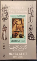 ADEN-MAHRA STATE-SOUTH ARABIA- OBRAS DE  DIEGO VELASQUEZ HOJA NO DENTADA MNH** - Emirats Arabes Unis (Général)