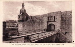 FRANCE - Concarneau - Le Beffroi Et Entrée De La Ville Close - L L - Vue De L'entrée - Carte Postale Ancienne - Concarneau