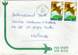 SENEGAL, Letter, Storks     /      Lettre, Cicognes - Picotenazas & Aves Zancudas
