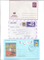 LOT OF 9  AEROGRAMME AIR LETTER AIRMAIL - GUINEE GUINEA ISRAEL AUSTRALIA NIGERIA GHANA SOUTHERN RHODESIA ZIMBABWE - Andere (Lucht)