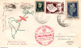 Alitalia Porto Alegre/Roma Del 14.9.58 - Aerogramma Inoltrato Con Volo - Correo Aéreo