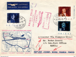 B.O.A.C. (Lussemburgo) Roma/Manila Del 3.4.53 - Aerogramma Speciale - Poste Aérienne