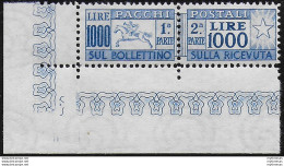 1954 Italia Pacchi Postali Lire 1.000 Cavallino Af MNH Sassone N. 81/I - Other & Unclassified