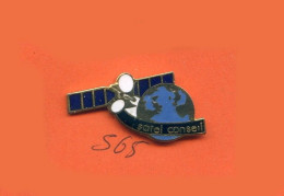 Rare Pins Espace Satellite Globe Terrestre Mappemonde Egf A565 - Ruimtevaart