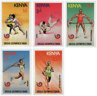 726561 HINGED KENIA 1988 24 JUEGOS OLIMPICOS VERANO SEUL 1988 - Kenya (1963-...)