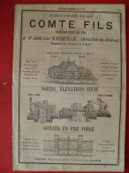 PUB 1884 - Serrure Norias Grilles Comte 13 St-Just-lez-Marseille, Andrieux 34 Montpellier, Pantz 54 Pont-a-Mousson - Publicités