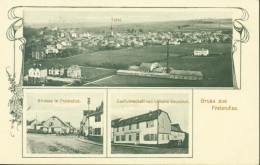 CPA CP Allemagne Gruss Aus Freiendiez Total Strasse In Friendiez Gastwirtschaft Von Wihelm Bauscher Trésor & Postes 1918 - Diez