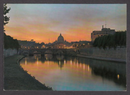 080884/ ROMA, Castel S. Angelo E Cupola Di S. Pietro Al Tramonto  - Multi-vues, Vues Panoramiques