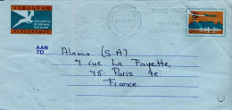 AFRIQUE DU SUD AEROGRAMME POUR LA FRANCE 1970 1974 - Cartas & Documentos