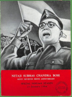 ZA1468 - INDIA - OFFICIAL STAMP FOLDER Subhas Chandra Bose 1964 With FDC Cover - Nuevos