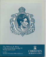 Chrisie's Catalog For George VI Sale - Colonies And Offices Abroad