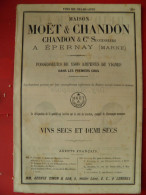 PUB 1884 - Champagnes Moet&Chandon, Heidsieck, Mercier, Fournier, Werlé, Delbeck, Mumm, Manuel, Irroy, Farre Sutaine Etc - Publicités