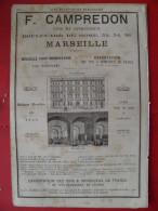 PUB 1884 - Vins & Spiritueux F Campredon Import/Export Bd De Rome 13 Marseille, Champagne Boulet D'Hauteserre, Massé - Publicités