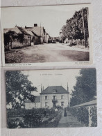 Avord , 2 Cartes  , Rue De La Gare Et Chateau - Avord