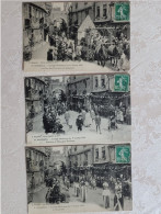 Bourges , 3 Cartes Du Cortege Historique 1923 , Circulée Même Correspondance - Bourges