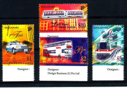 Singapore 1997, Transport , High Value Set , Mi 841-.44, MNH, With Bottom Margin - Singapour (1959-...)