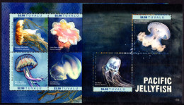 Tuvalu 2017 Pacific Jellyfish Sheetlet And Souvenir Sheet Unmounted Mint. - Tuvalu (fr. Elliceinseln)