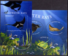 Tuvalu 2017 Saltwater Rays Sheetlet And Souvenir Sheet Unmounted Mint. - Tuvalu