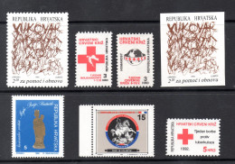 Croatia 1992, MNH, Charity Stamps, Red Cross, Complete Year, Michel 20 - 25 - Kroatien