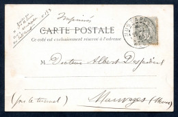 RC 27114 ALGERIE 1903 - 1c TYPE BLANC OBL. MUSTAPHA ALGER SUR CARTE POSTALE AU TARIF IMPRIMÉ POUR LA FRANCE - Briefe U. Dokumente