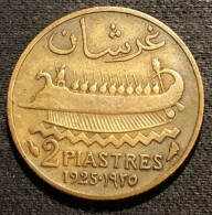 RARE - LIBAN - LEBANON - 2 PIASTRES 1925 - KM 4 - Libano