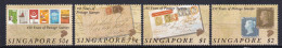 179 SINGAPOUR 1990 - Y&T 573/76 - Timbre Sur Timbre - Neuf ** (MNH) Sans Charniere - Singapore (1959-...)