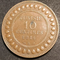 TUNISIE - TUNISIA - 10 CENTIMES 1914 ( 1332 ) - KM 236 - Muhammad Al-Nasir - Protectorat Français - Tunisie