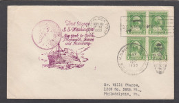 FIRST VOYAGE S.S. WASHINGTON,NEW YORK TO EUROPE,1933. - Briefe U. Dokumente