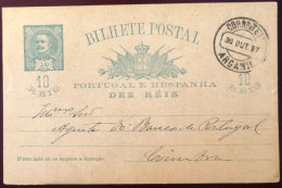 Portugal, Entier-carte De ARGANIL 30.8.1897 - (N164) - Postal Stationery