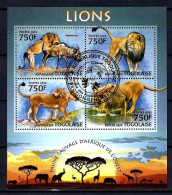 Togo 2013 Animaux Lions (284) Yvert N° 3196 à 3199 Oblitérés Used - Togo (1960-...)