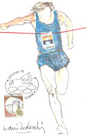 Delcampe - CARTOLINA GENOVA 92 CON ANNULLO GIORNATA OLIMPICA - Athlétisme