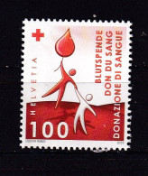 SWITZERLAND-2012--DONATE BLOOD- MNH, - Nuovi