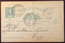 Portugal, Entier-carte De ARGANIL 2.12.1897 - (N199) - Postwaardestukken