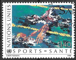 O.N.U. GENEVE - 1988 - SANITA' SPORT - F. 1,40 - USATO (YVERT 170 - MICHEL 170) - Usados