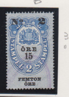 Zweden Fiskale Zegel Cat. Barefoot : Fondstaempel(Bill Of Exchange) 34bB Dikke Druk - Revenue Stamps