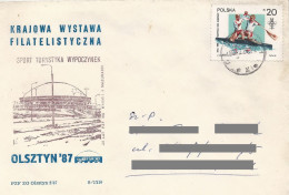 Poland Envelope (A279): 1987 Olsztyn Exhibition - Sport Tourism Recreation - Stamped Stationery
