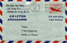 USA ETATS UNIS AEROGRAMME POUR LA FRANCE 1956 - Storia Postale