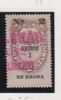 Zweden Fiskale Zegel Cat. Barefoot : Fondstaempel(Bill Of Exchange) 42bB Dikke Druk - Revenue Stamps