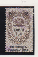 Zweden Fiskale Zegel Cat. Barefoot : Fondstaempel(Bill Of Exchange) 44bB Dikke Druk - Revenue Stamps