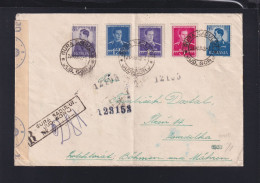 Rumänien Romania R-Brief 1943 Gura Sadului Nach Böhmen Mähren Zensur - 2de Wereldoorlog (Brieven)