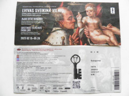 Entry Ticket Lithuania To National Museum -Palace Of The Grand Dukes. Exhibition The Greetings From Lviv City Ukraine - Biglietti D'ingresso