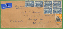 ZA1476 - GOLD COAST - POSTAL HISTORY - Airmail COVER To ENGLAND 1950's - Goldküste (...-1957)