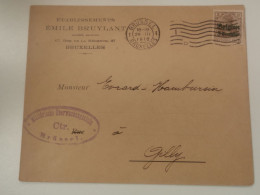 Enveloppe, Établissements Émile Bruylant , Oblitéré WW1 - Not Occupied Zone